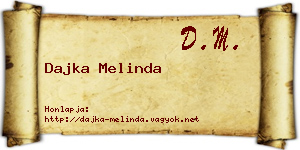 Dajka Melinda névjegykártya